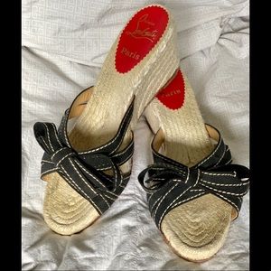 Christian Louboutin Wedge Bow Sandal